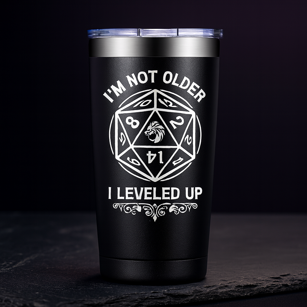 "I'm Not Older, I Leveled Up" DM Gift Tumbler, 20 oz
