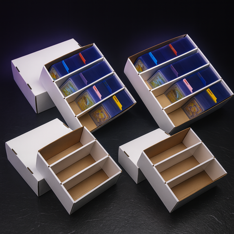 Kartenbox 4er-Pack, fasst 3.120 Karten mit Trennern