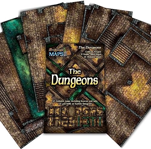 Modular Battle Map Tiles 16 RPG Maps Double-Sided