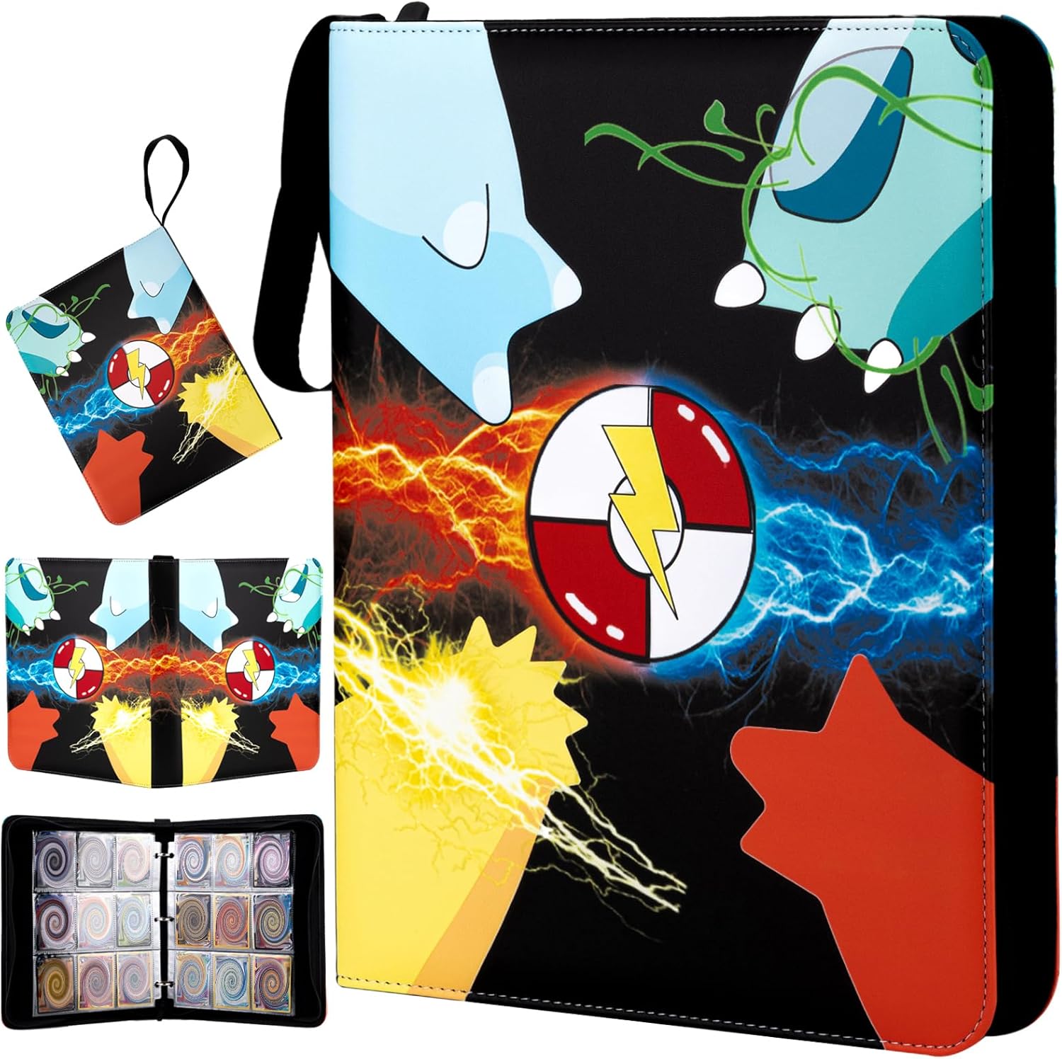 Jravkfi Pokemon Card Binder, 900 Pockets, Zip Album