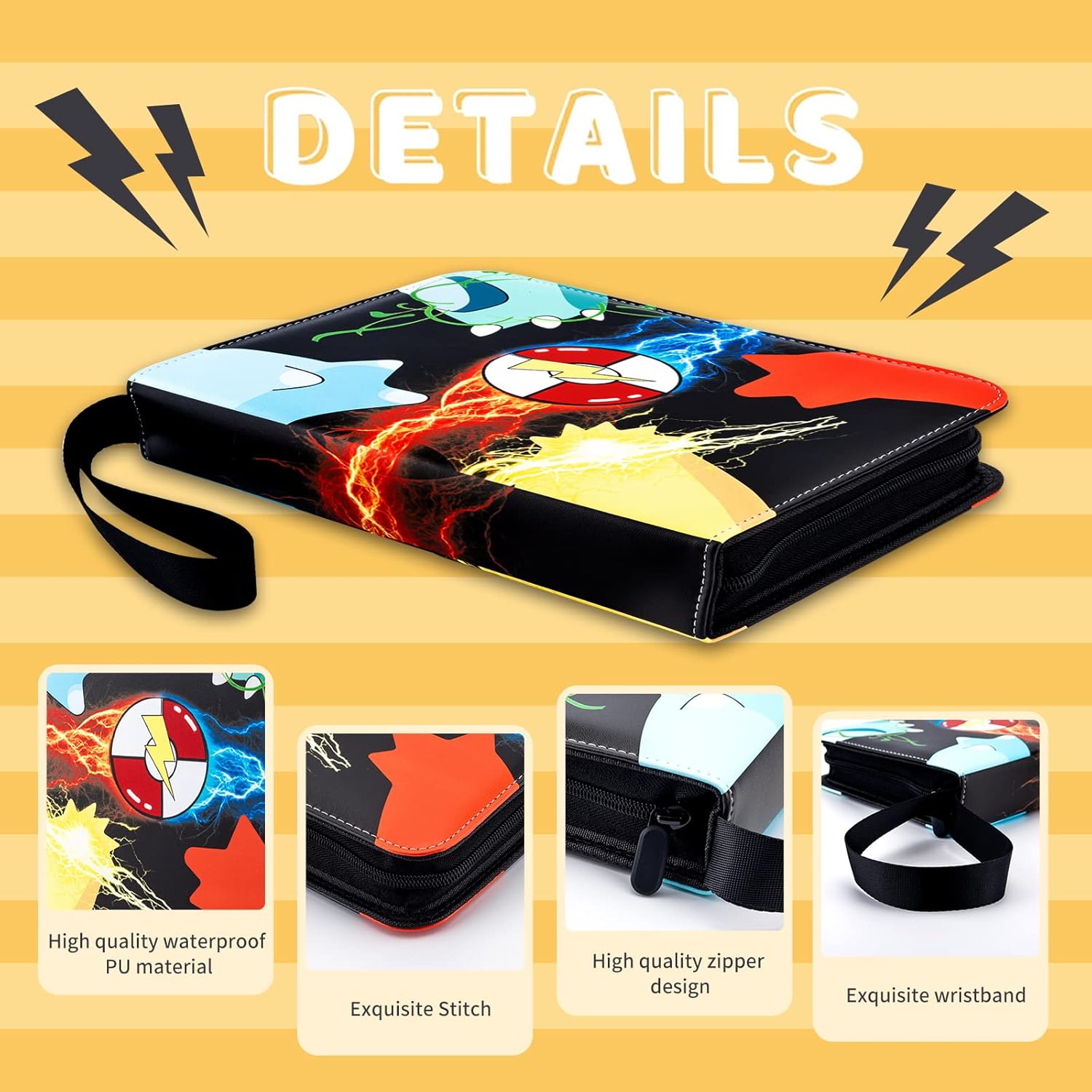Jravkfi Pokemon Card Binder, 900 Pockets, Zip Album