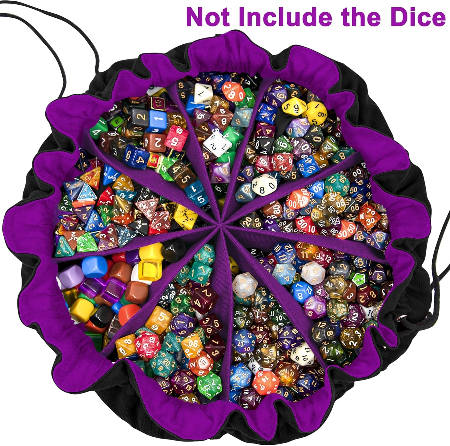 SIQUK Large DND Dice Bag with Pockets, Holds 300+ Dice