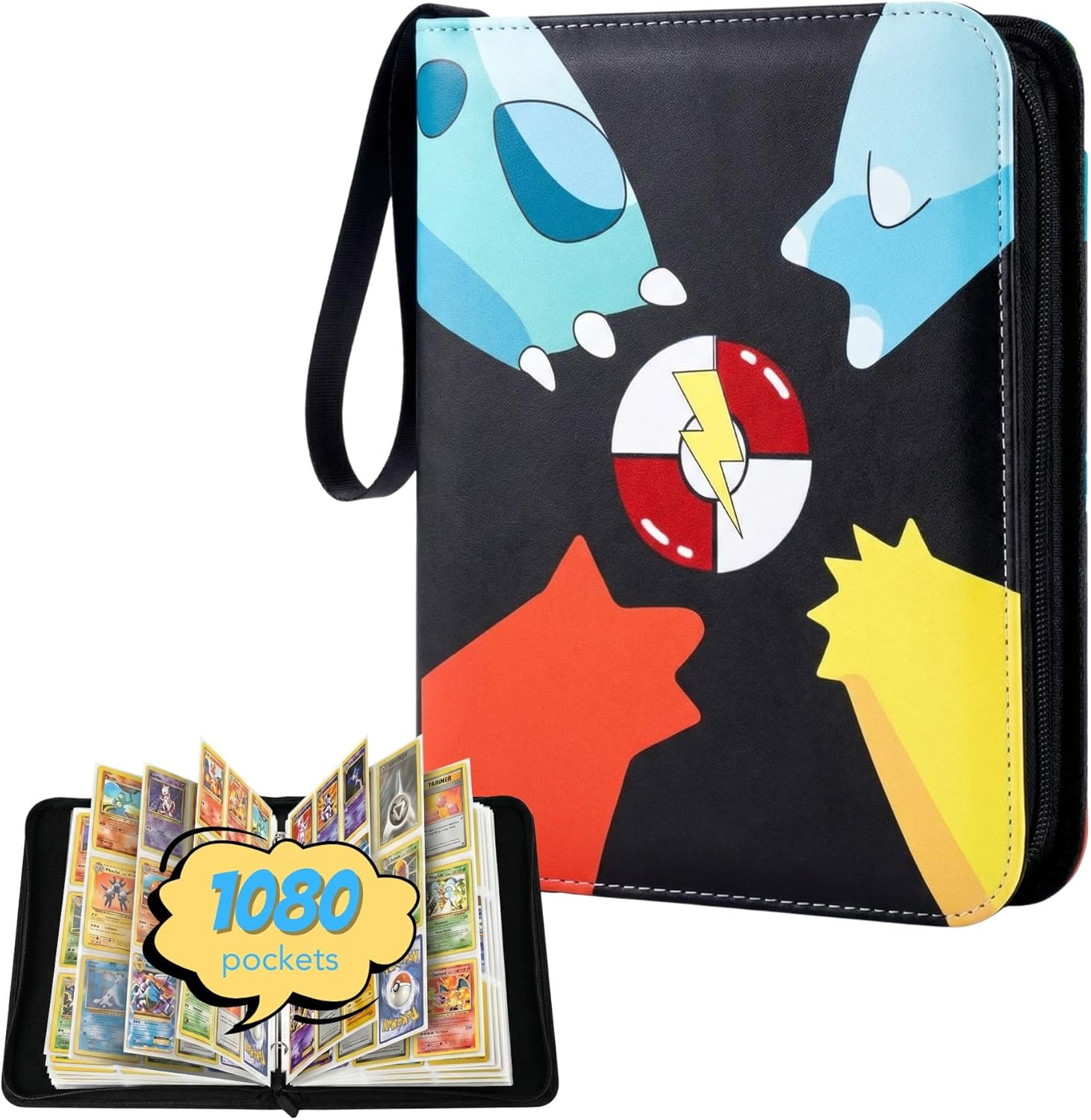 KS SHOP 1080-Pocket Pokemon Card Binder, Zip Album