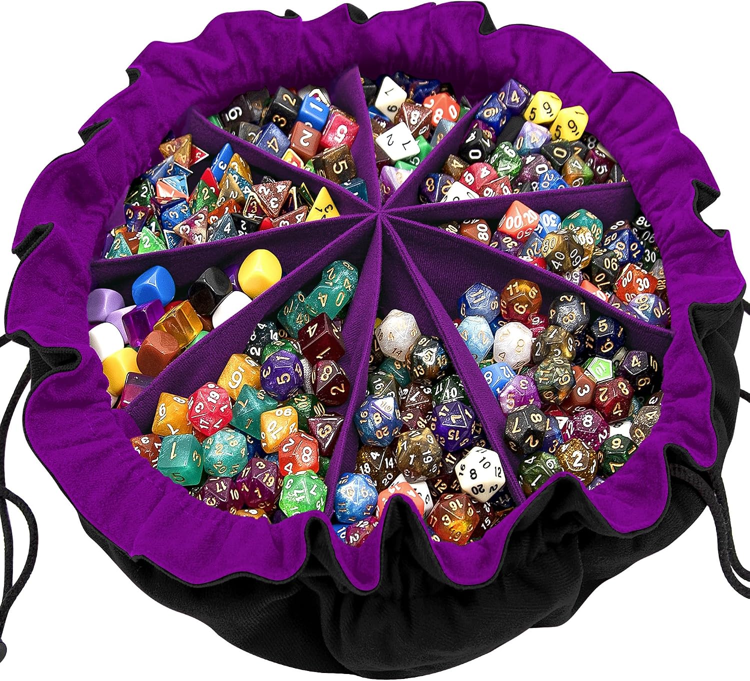 SIQUK Large DND Dice Bag with Pockets, Holds 300+ Dice