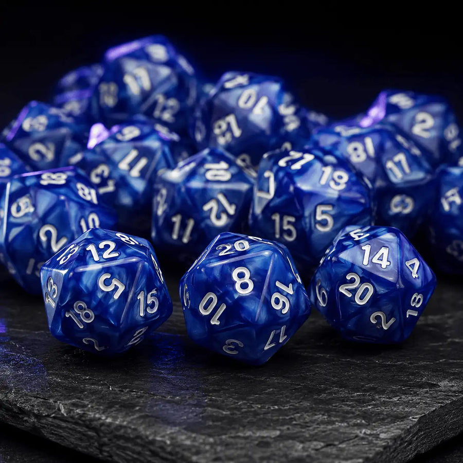 Bulk D20 Dice Pack in Blue, DnD dice