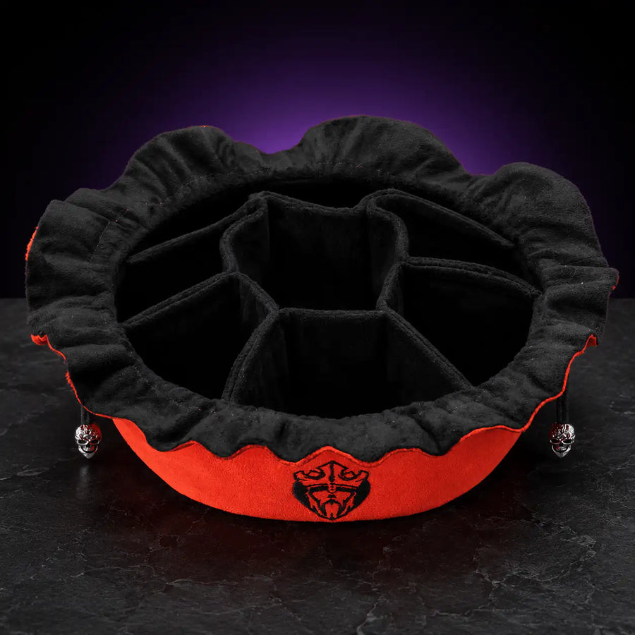 Orange Dice Bag, DnD dice bag for tabletop RPGs