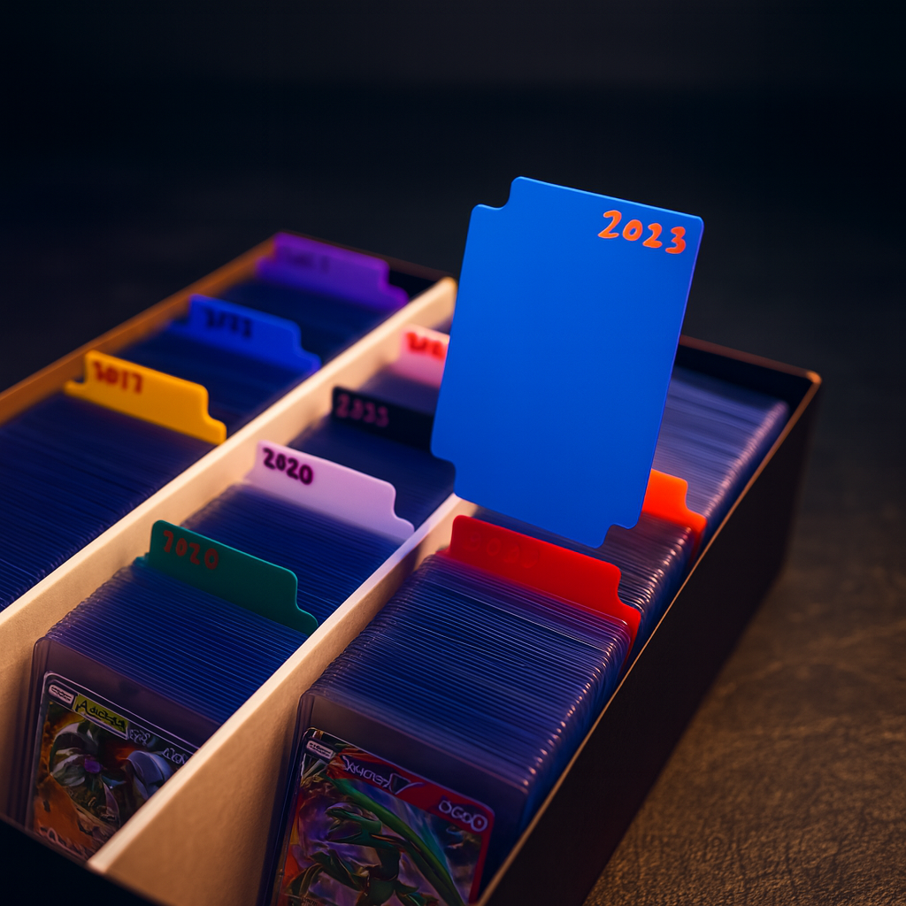 Card Storage Box 4-Pack, Holds 3,120 Cards with Dividers
