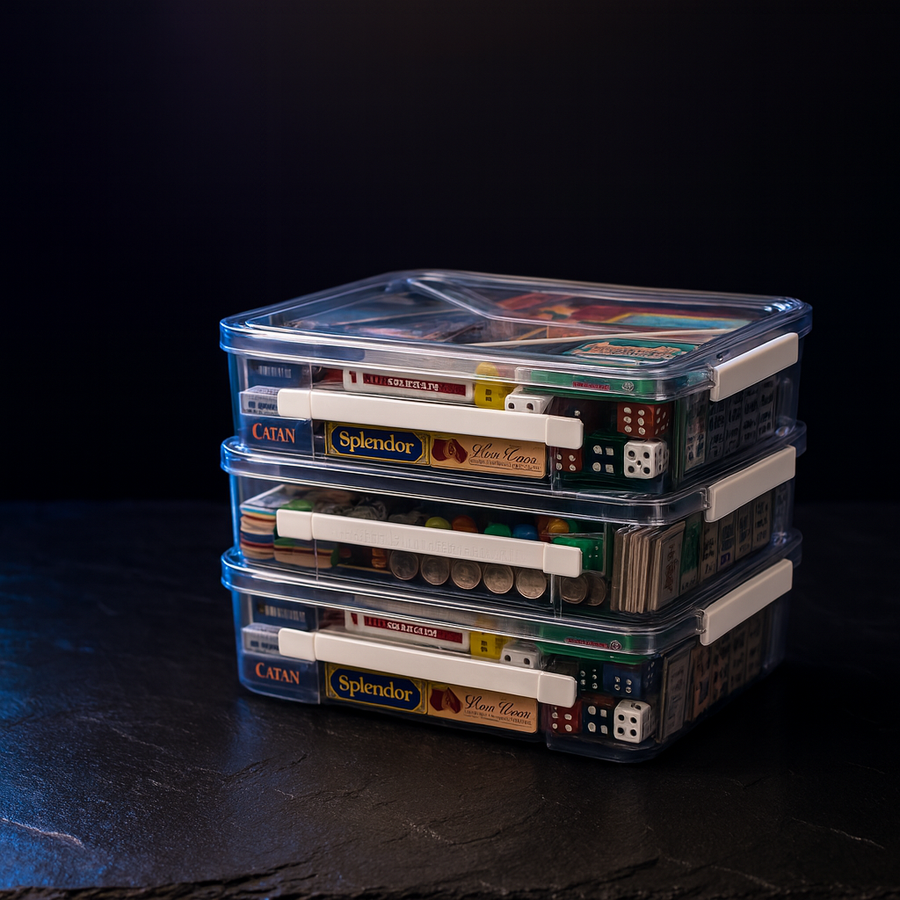 Board Game Storage 2-Pack, Extra Deep Stackable Cases