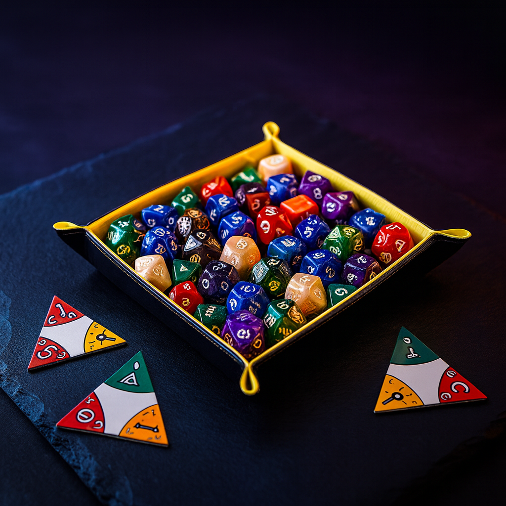 Folding Square Felt Dice Tray for DND, RPG and MTG Games