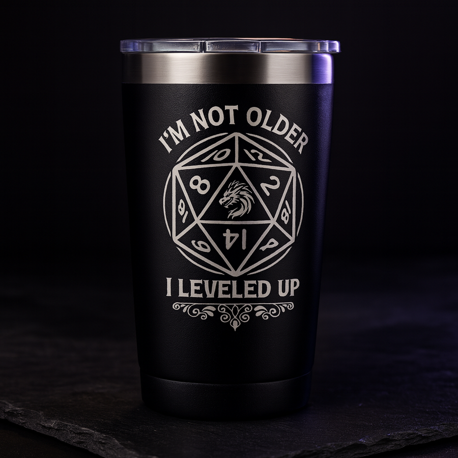 "I'm Not Older, I Leveled Up" DM Gift Tumbler, 20 oz