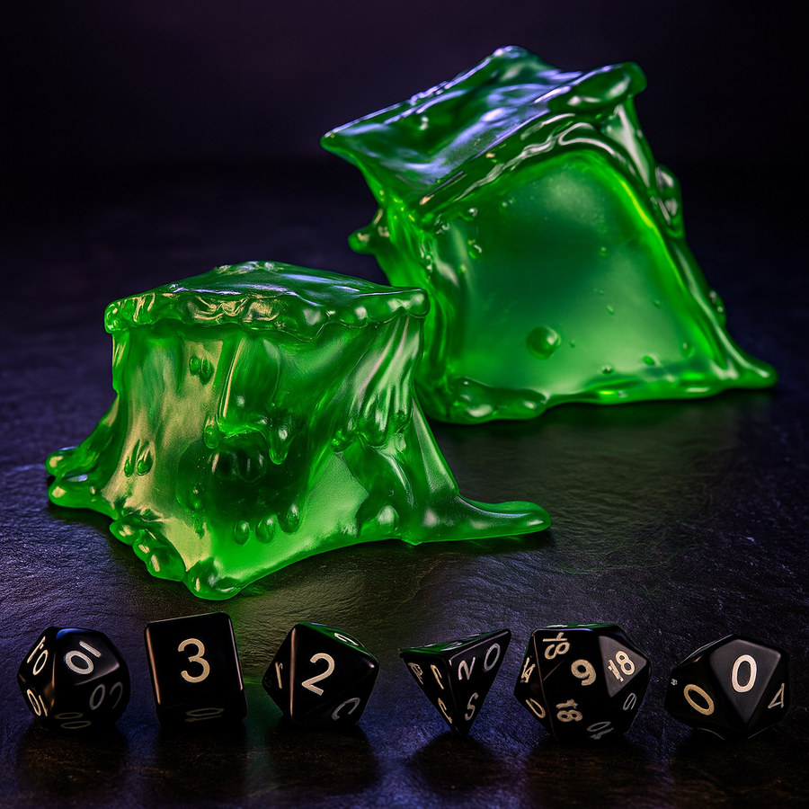 Dice Jail Gelatinous Cube, Resin Dice Prison for DnD