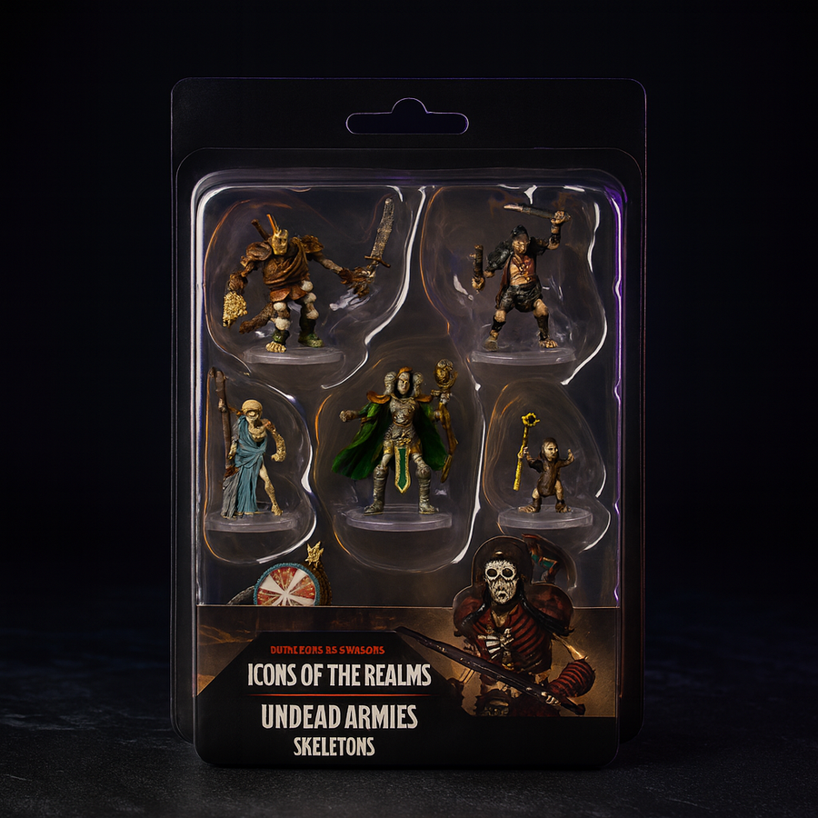 Pre-Painted Undead Skeleton Miniatures 7-Figure Set DnD
