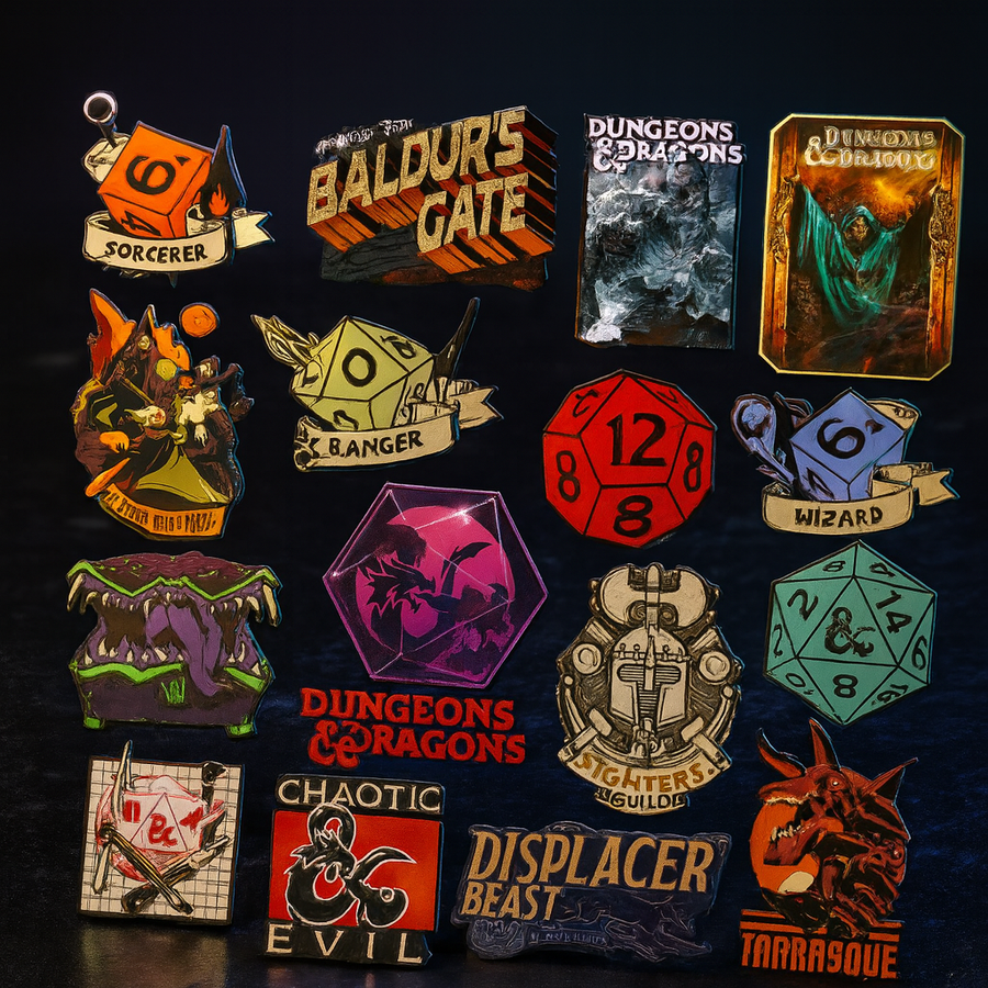 DnD Stickers 50 Pack, Large Deluxe Die-Cut RPG Decals