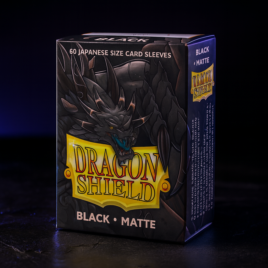 Dragon Shield Japanese Matte Black 60ct Card Sleeves