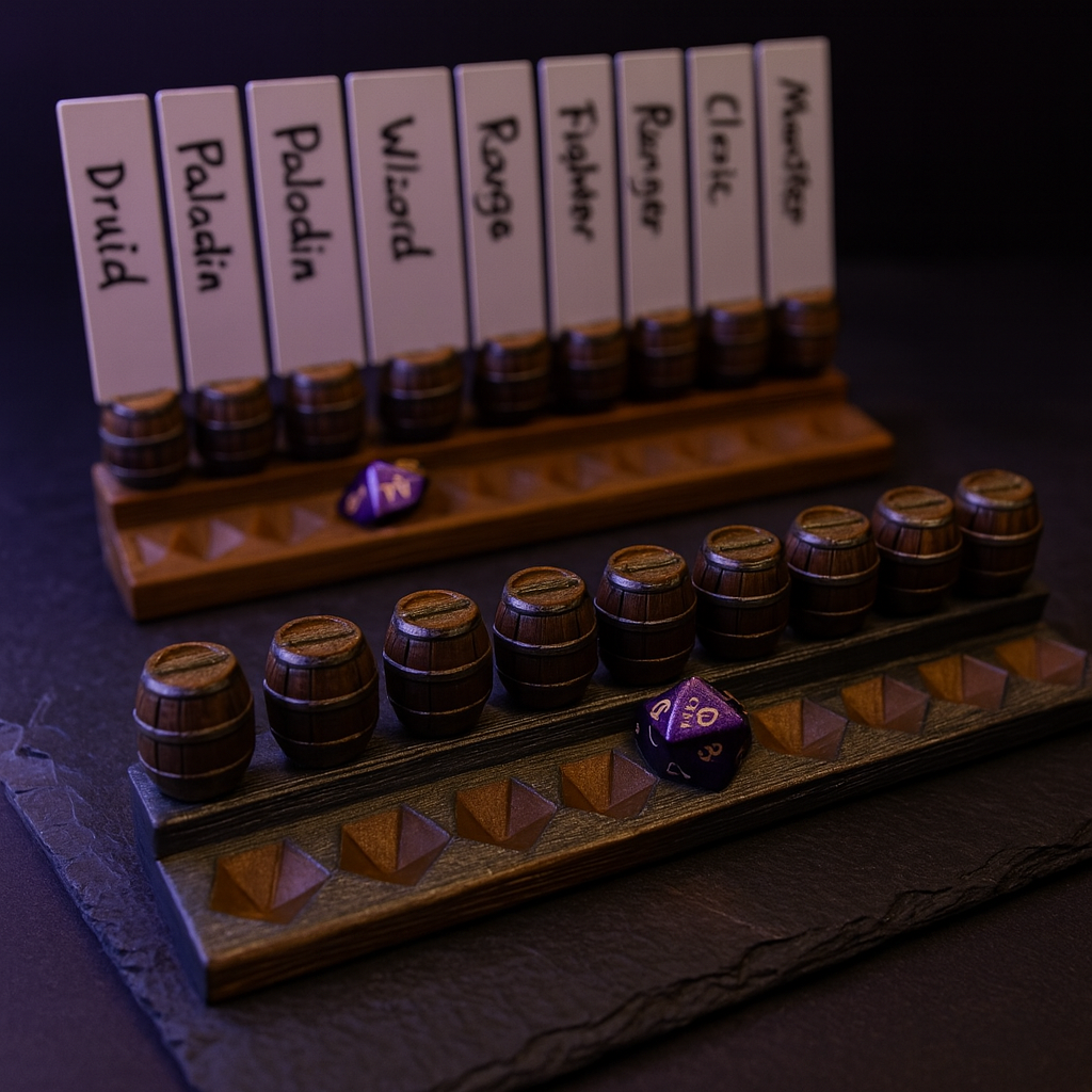 Modular Initiative Tracker for D&D with 10 Barrel Slots
