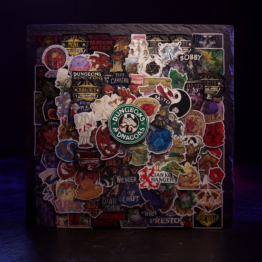 DnD Stickers 100 Pack, Waterproof Vinyl Decals for Teens