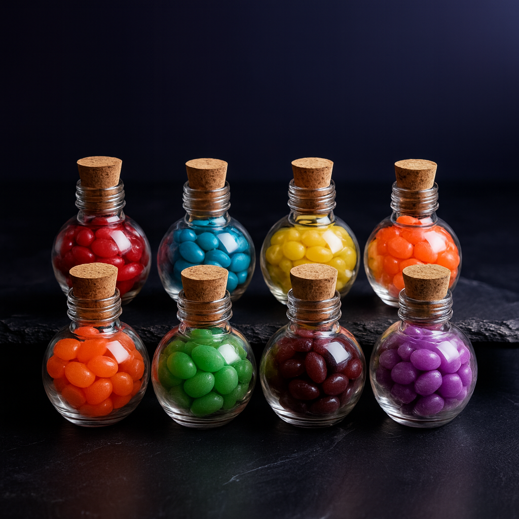 Fantasy Potion Bottles, 12 Pack 50 mL Mini with Corks and Funnels