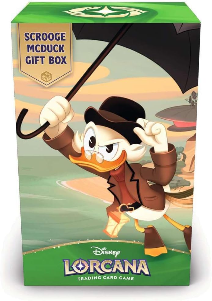 Lorcana Scrooge McDuck Gift Box, Foil Promo & 5 Booster Packs