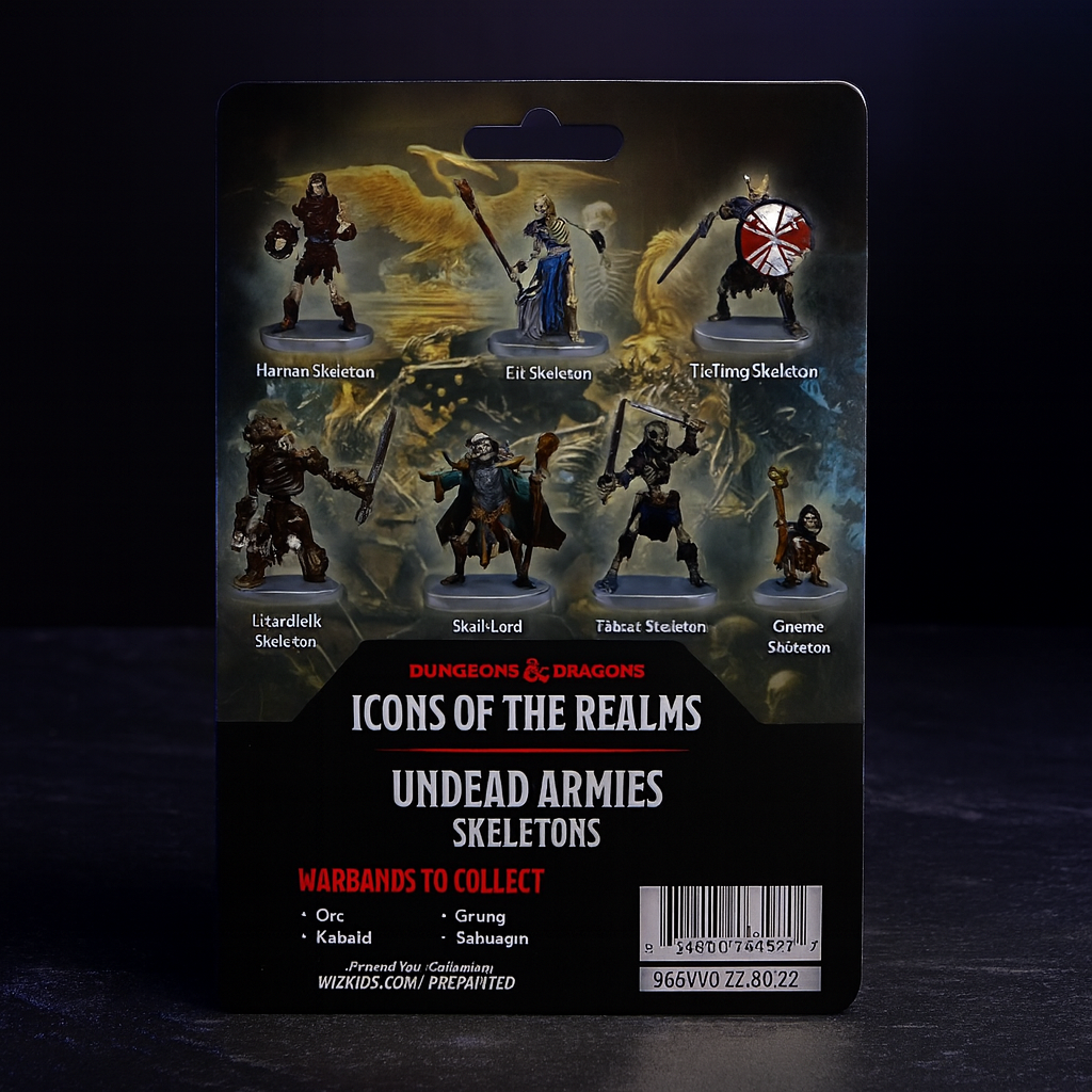 Pre-Painted Undead Skeleton Miniatures 7-Figure Set DnD