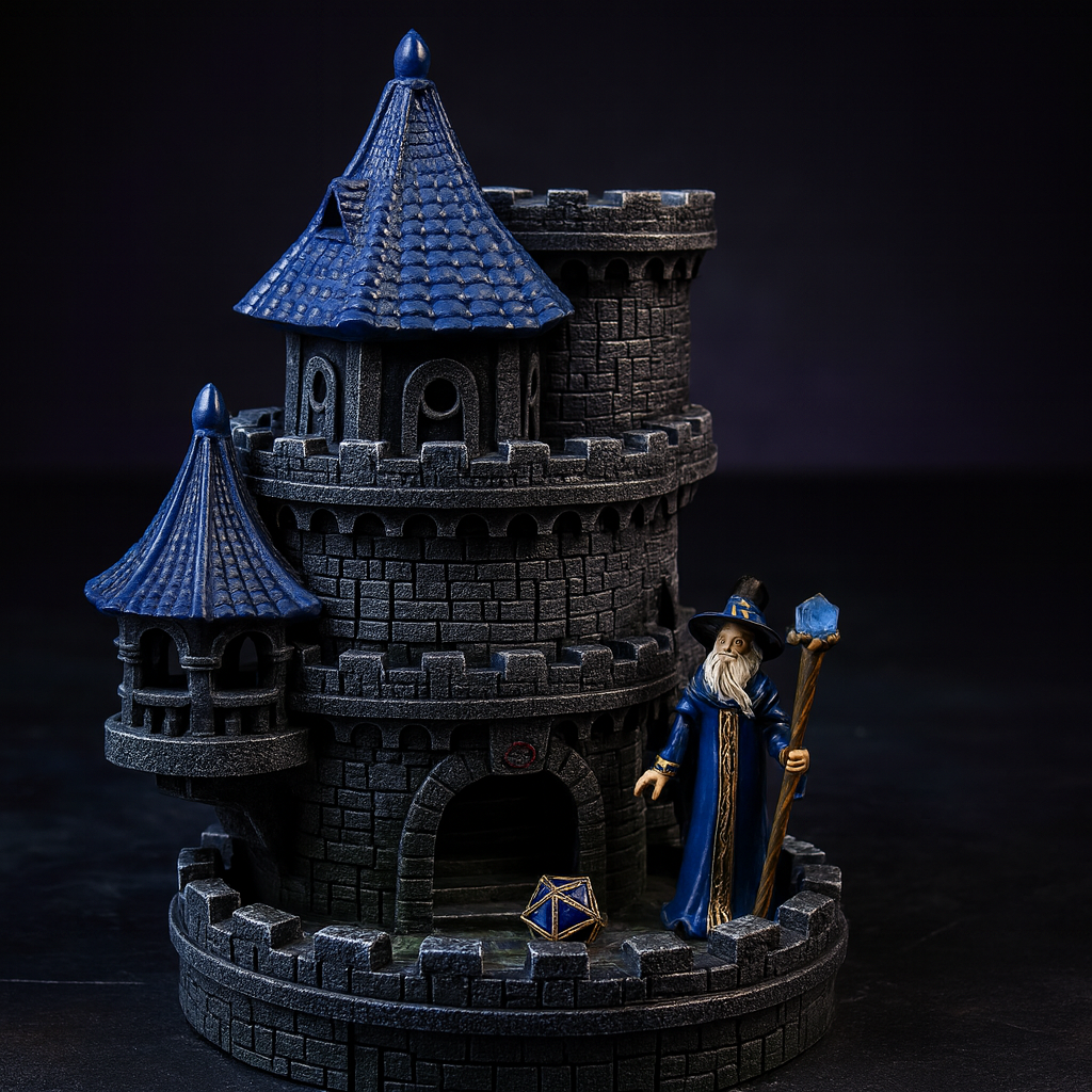 Wizard's Castle Resin Dice Tower Hand Painted for DnD