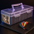 Trading Card Storage Box, Holds 650+ Sleeved Cards, Clear