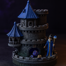 Zaubererburg Kunstharz-Würfelturm Handbemalt für DnD