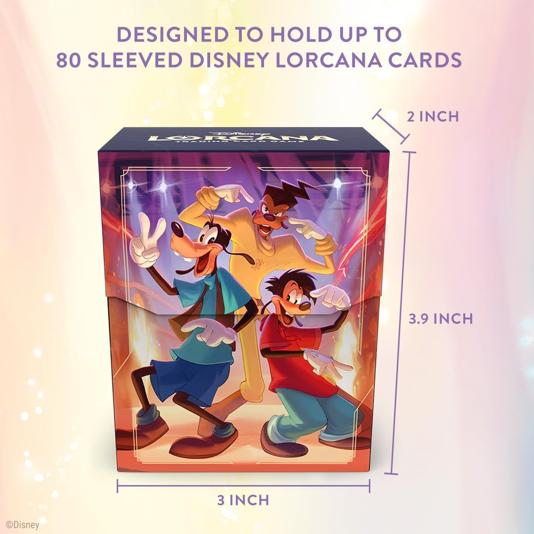 Lorcana Deck Box, I2I Character Art, Holds 80 Sleeved Cards