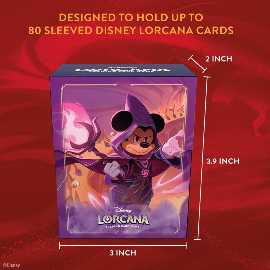 Lorcana Deck Box, Mickey Mouse Wayward Sorcerer, 80 Cards