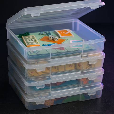 Board Game Storage Containers 6-Pack, Fits 8.5x11 Papers