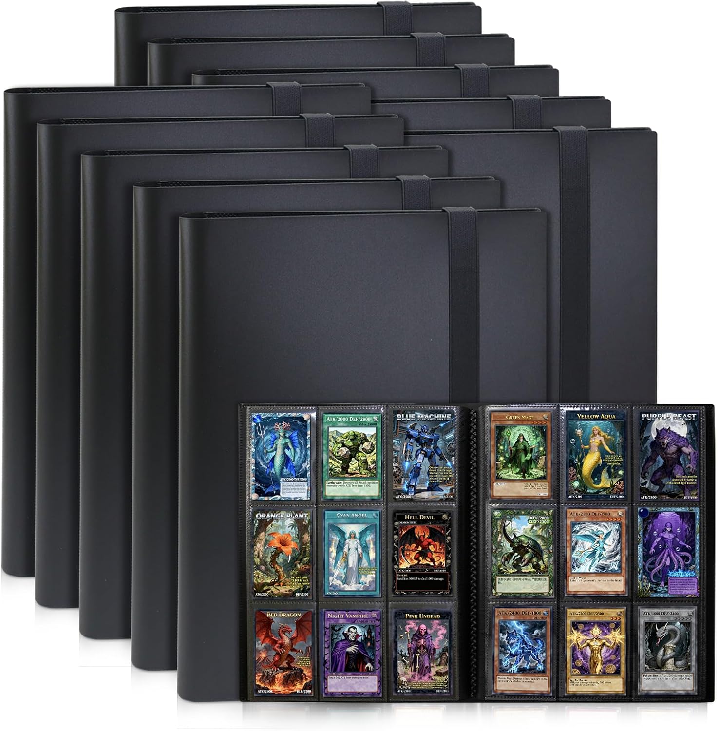 Pokemon Card Binder 9-Pocket, 360 Cards, 10-Pack