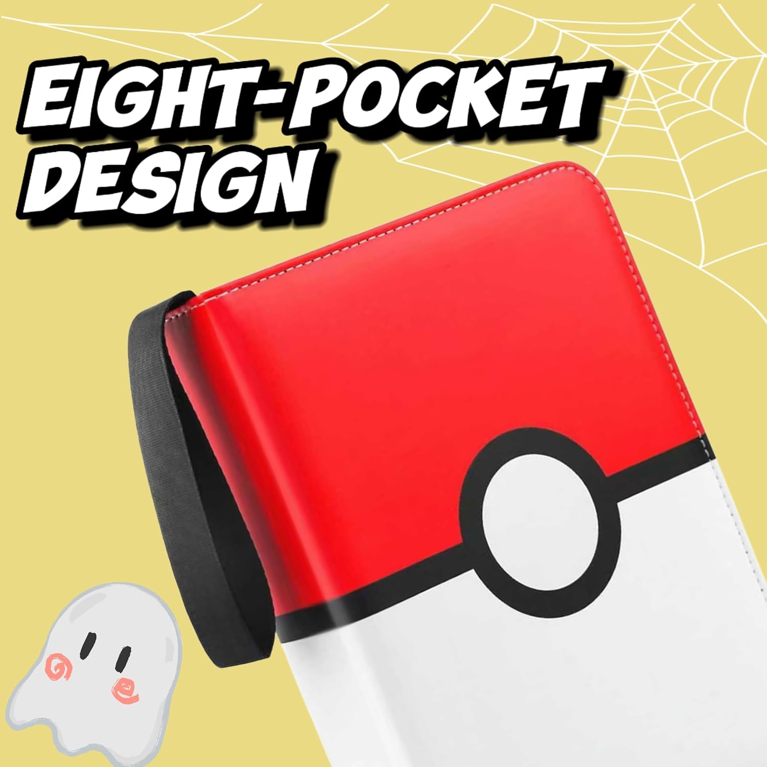 Pokemon Card Binder, 900 Cards, Zip, 50 Sleeves