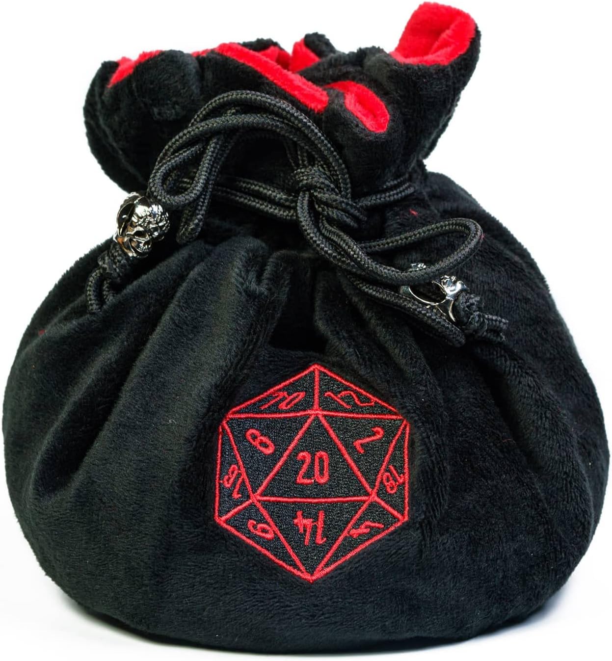 Large DND Dice Bag with Pockets, Holds 200+ Dice