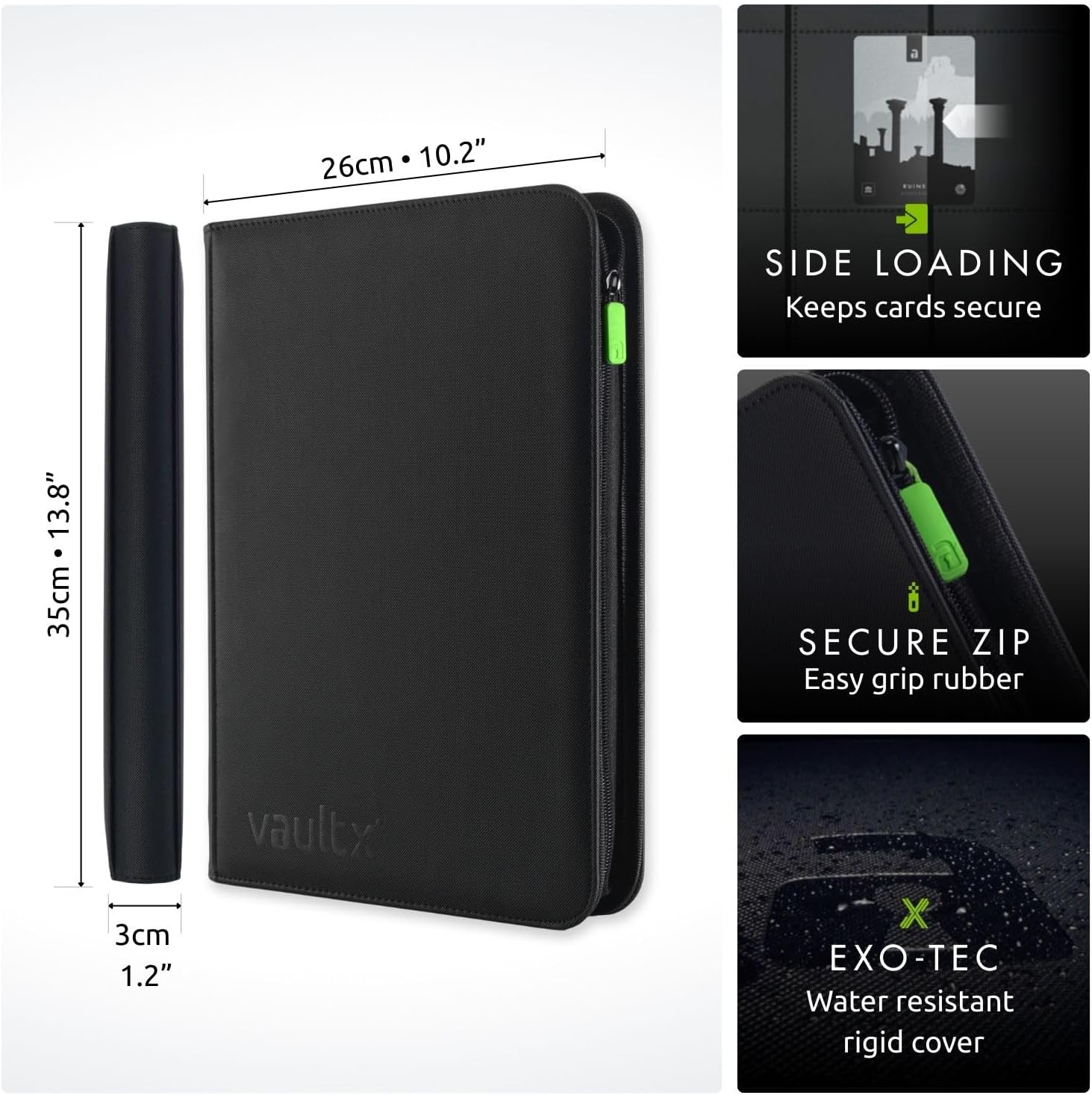 Vault X Pokemon Card Binder, Zip, 360 Cards, Exo-Tec