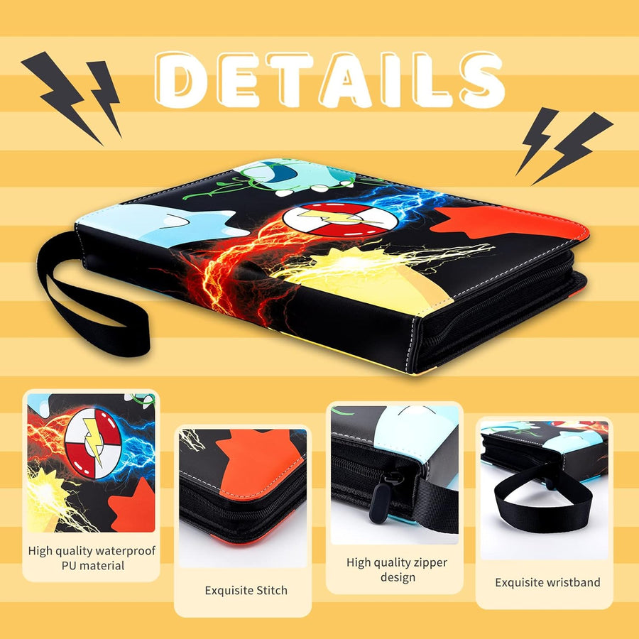 Jravkfi Pokemon Card Binder, 900 Pockets, Zip Album