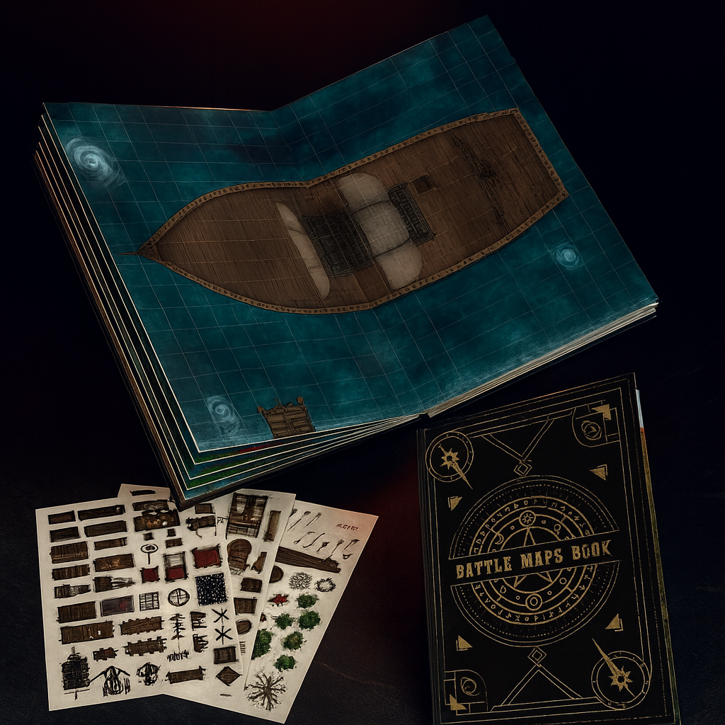 Themed Terrain Battle Map Book 32 Reusable Maps