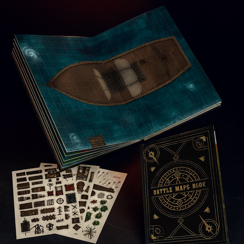 Themed Terrain Battle Map Book 32 Reusable Maps