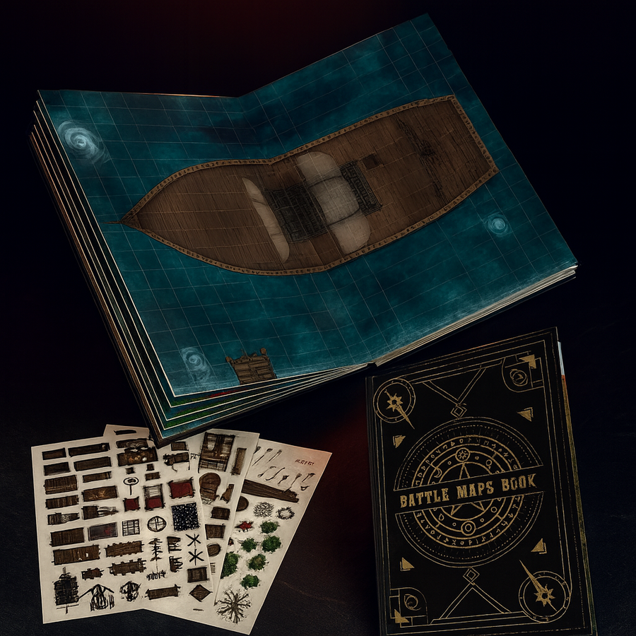 Themed Terrain Battle Map Book 32 Reusable Maps