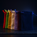8 Pack Small Dice Bags 3x4, Drawstring RPG Dice Pouch