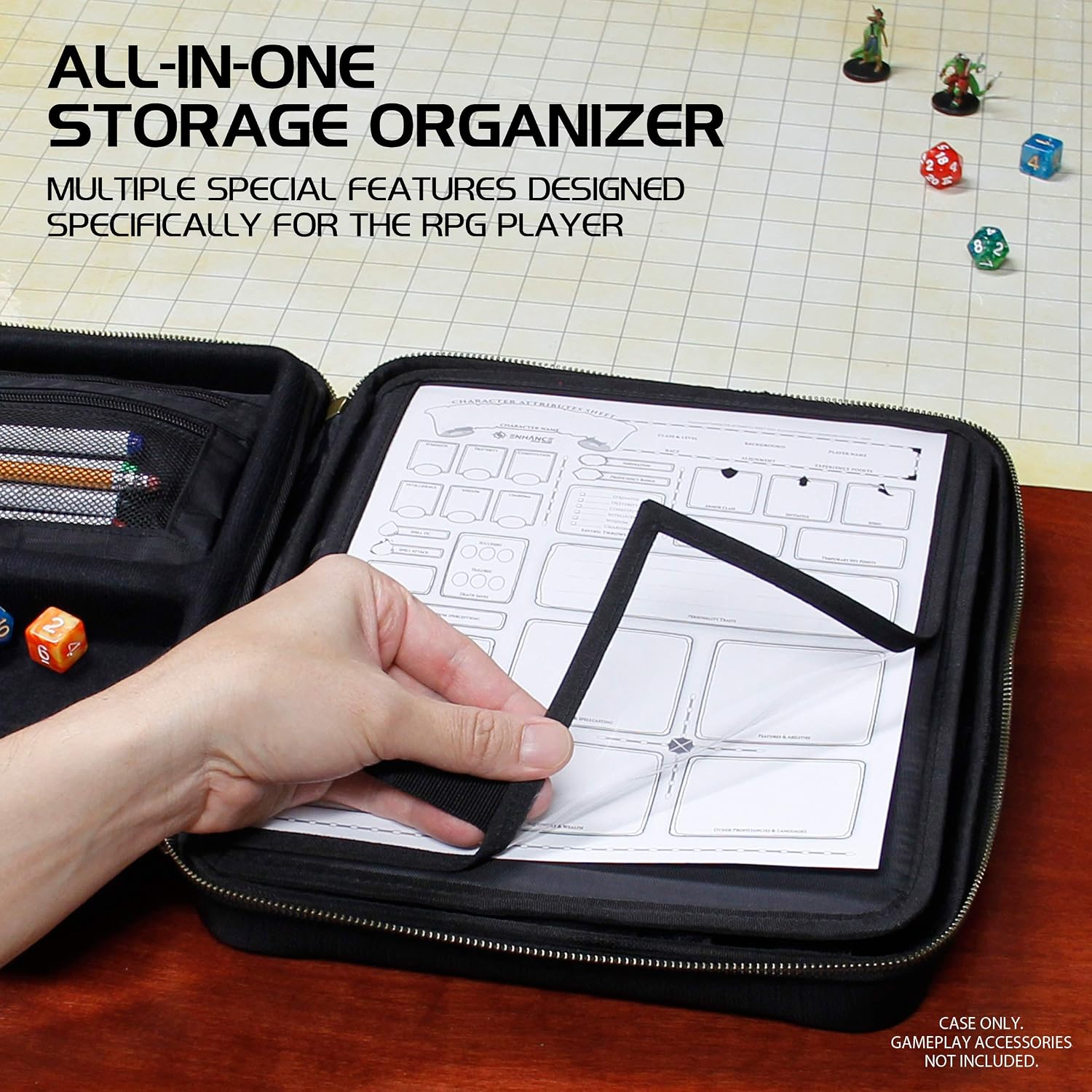 ENHANCE RPG Binder with Miniature Carrying Case Tray