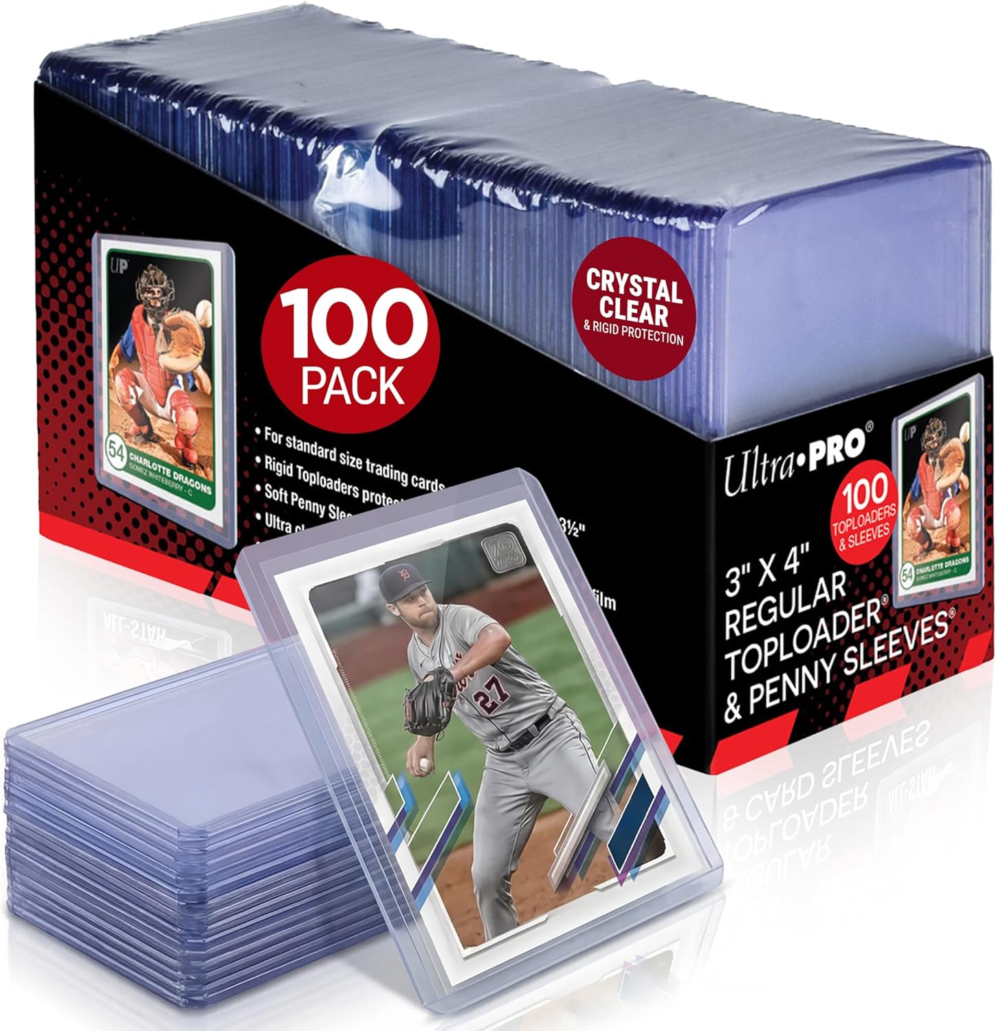 Ultra Pro Card Toploaders & Sleeves Bundle 100ct Standard