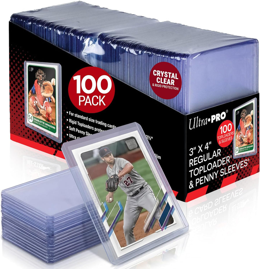 Ultra Pro Card Toploaders & Sleeves Bundle 100ct Standard