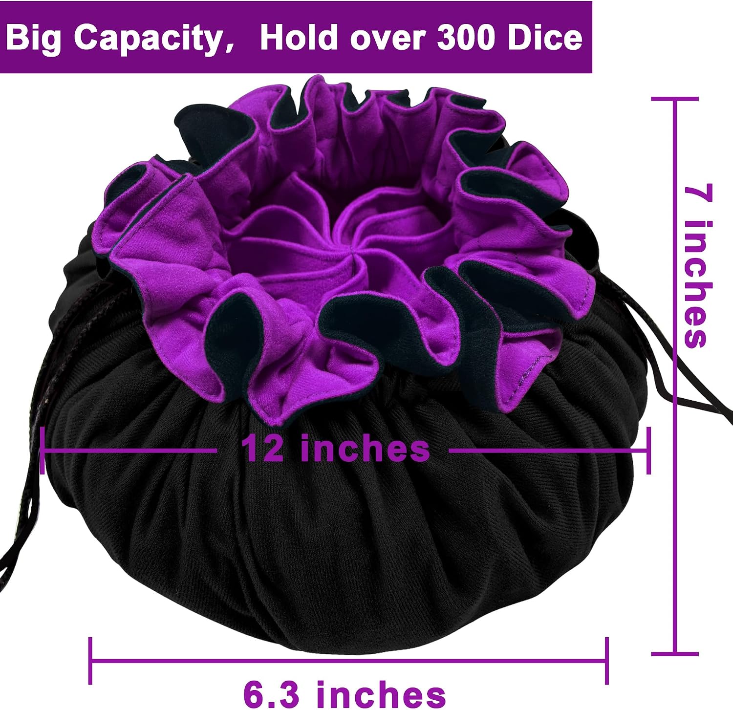 SIQUK Large DND Dice Bag with Pockets, Holds 300+ Dice