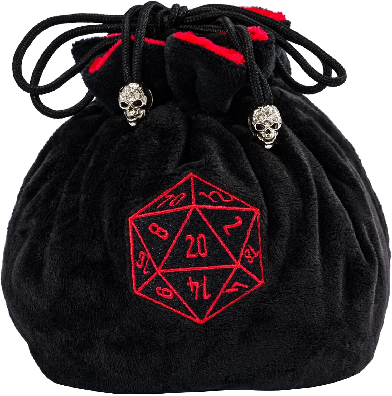 Large DND Dice Bag with Pockets, Holds 200+ Dice