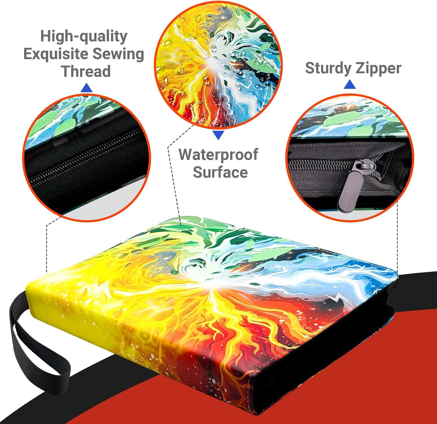 TCG-Storm Pokemon Card Binder, 900 Cards, Waterproof