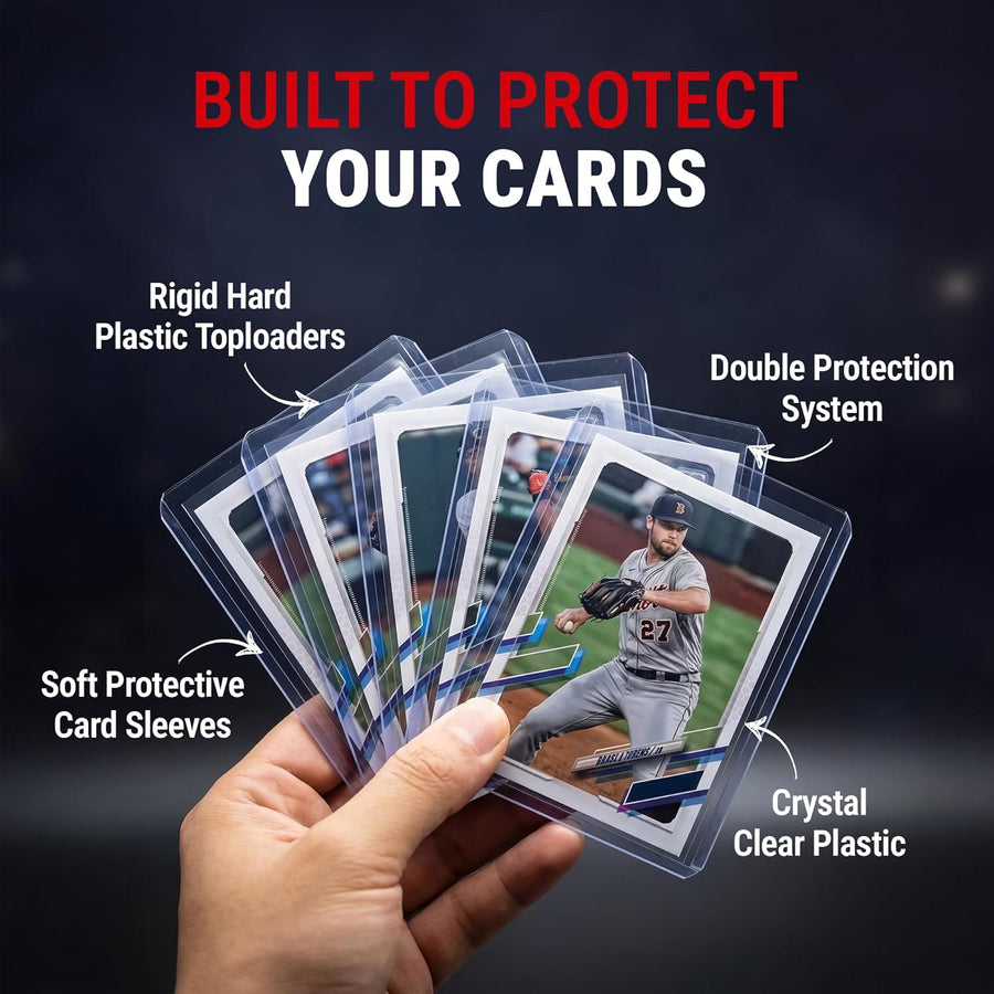 Ultra Pro Card Toploaders & Sleeves Bundle 100ct Standard