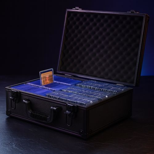 Card Storage Box for Toploaders, Hard Case Holds 600+