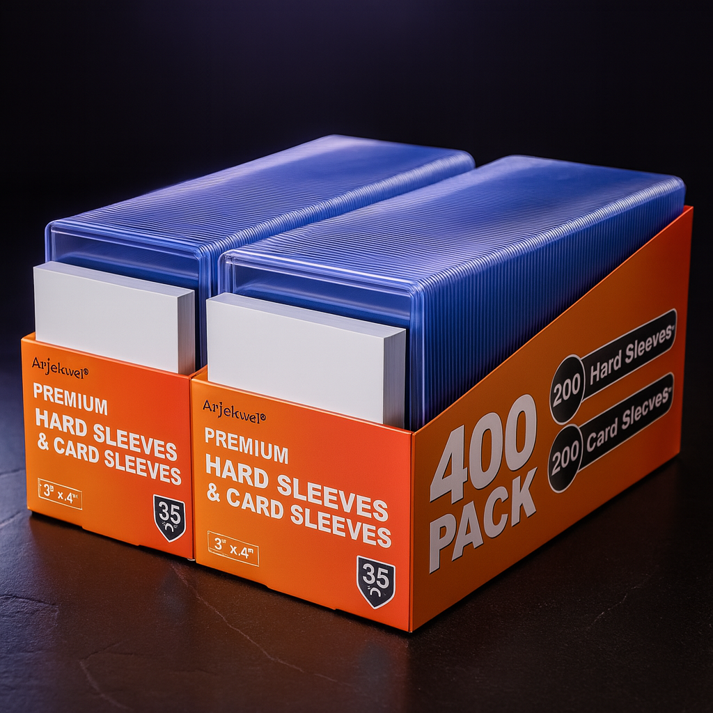 400 Pack Card Toploaders & Sleeves (200 Rigid + 200 Clear)