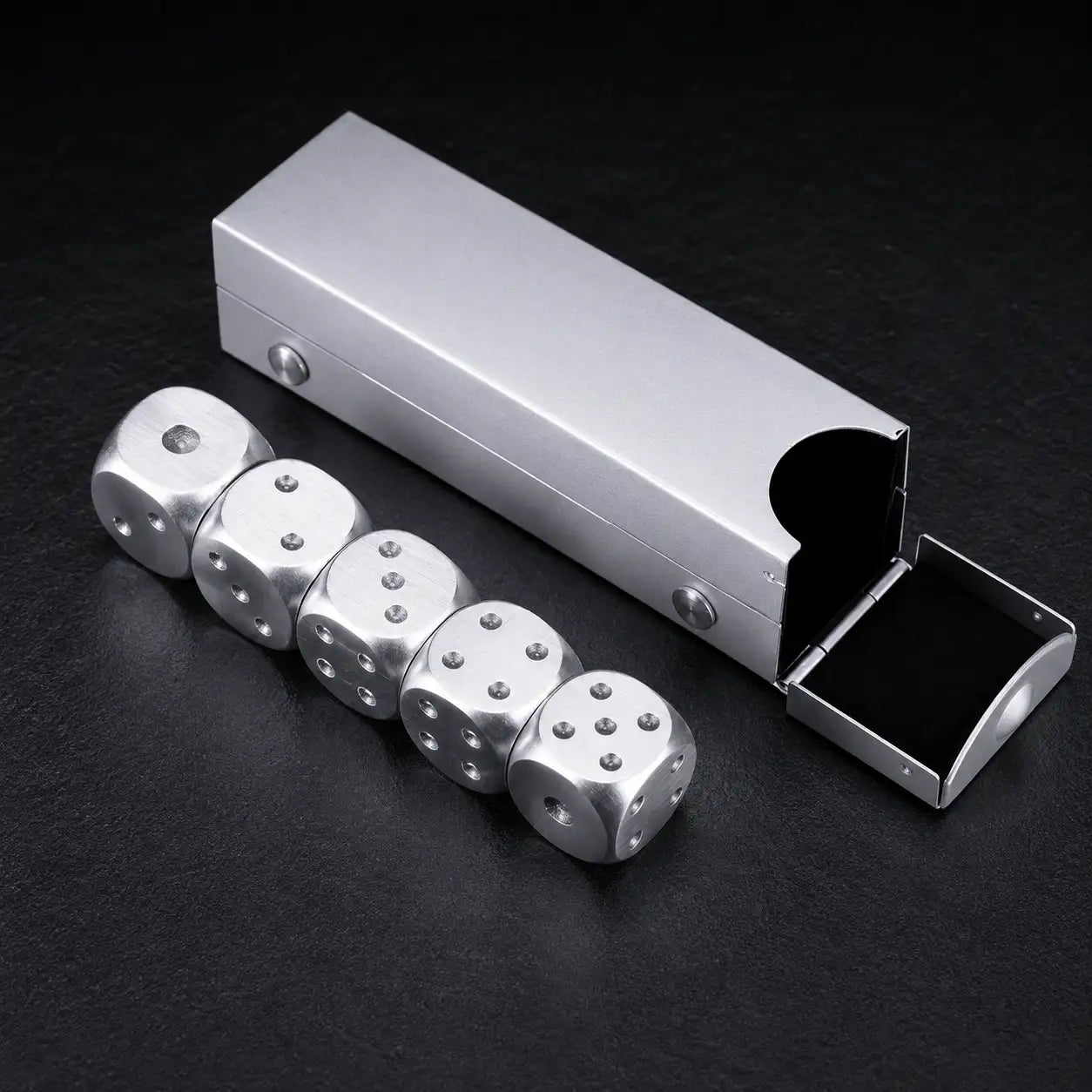 Silver Metal Dice Set, DnD dice