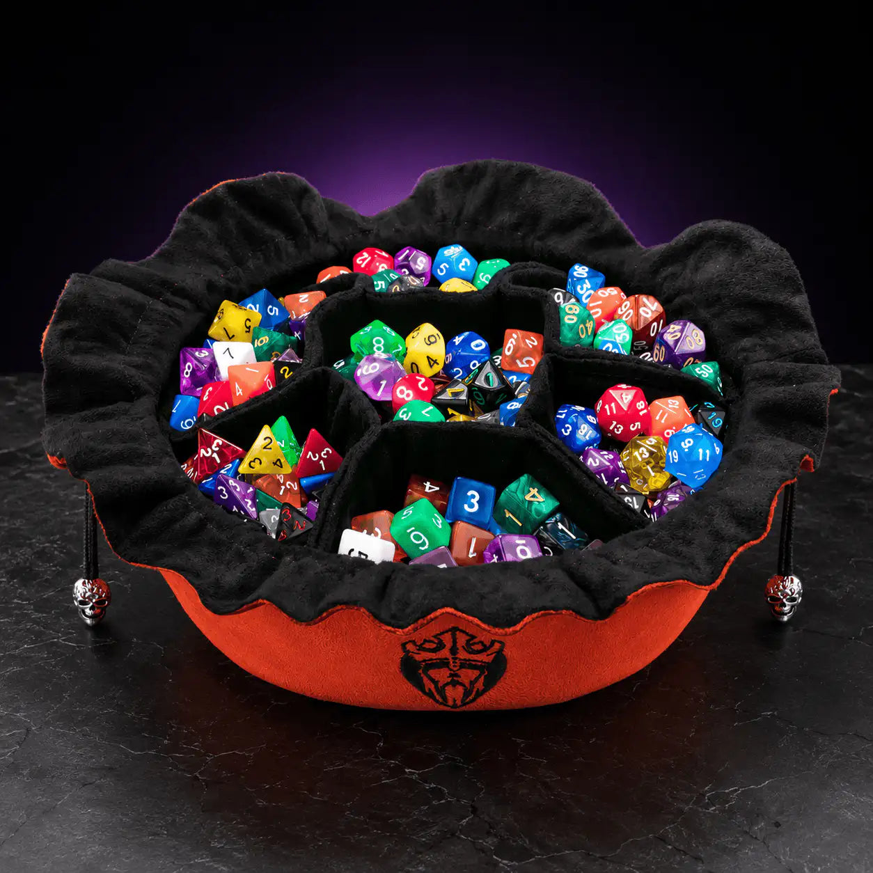 Orange Dice Bag, DnD dice bag