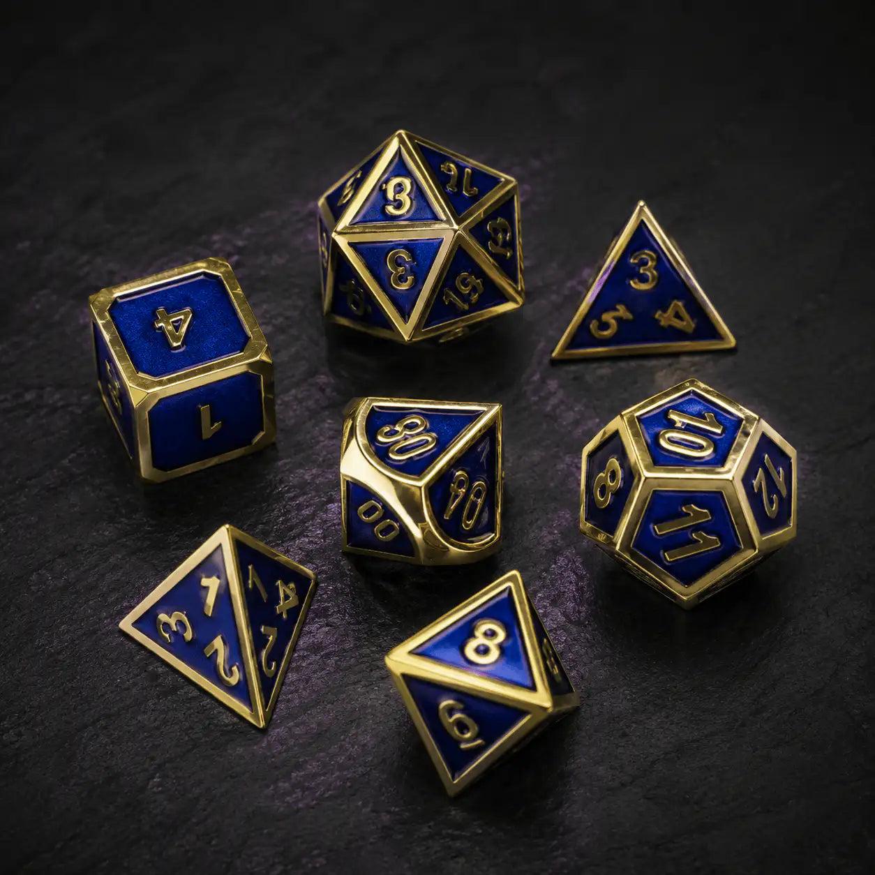 Vanguard Metal Dice Set in 21mm, DnD dice